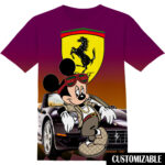 Customized Scuderia Ferrari Disney Mickey Shirt