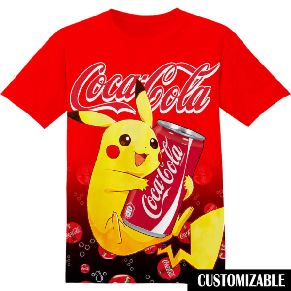 Customized Coca Cola Pokemon Pikachu Shirt