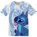 Customized Blue Stitch Fan Adult And Kid VRS Tshirt