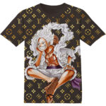 Customized Luffy gear 5 One Piece Fan Adult And Kid LV Tshirt