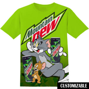 Customized Mountain Dew Tom And Jerry Shirt