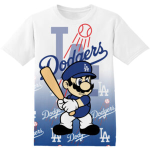 Customized MLB Los Angeles Dodgers Super Mario Shirt