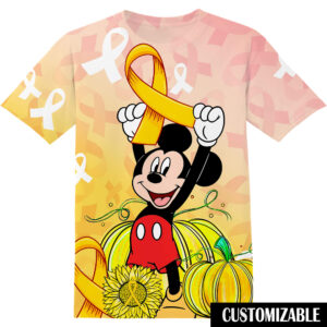 Customized Childhood Cancer Awareness Month Mickey Disney Shirt