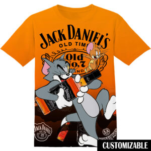 Customized Jack Daniels Tom And Jerry Shirt
