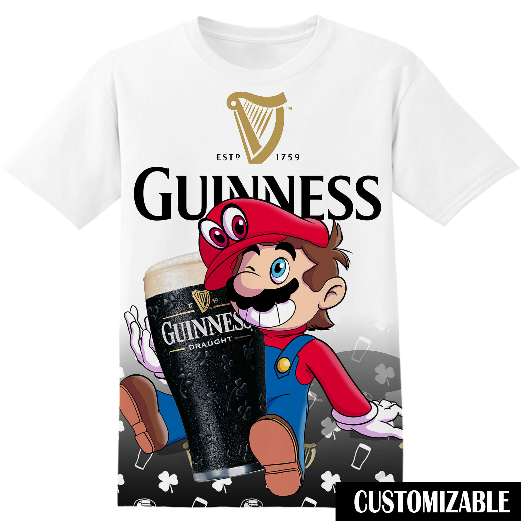 Customized Guinness Super Mario Shirt