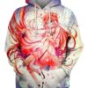 Lighter Shade Of Pink 3D Hoodie, Hot Anime Chicks for Admirers
