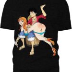 Luffy & Nami Sculaccia 3D T-Shirt, Cute Anime Sexy for Followers