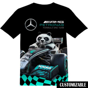 Customized Mercedes AMG Petronas F1 Team Kung Fu Panda Shirt QDH