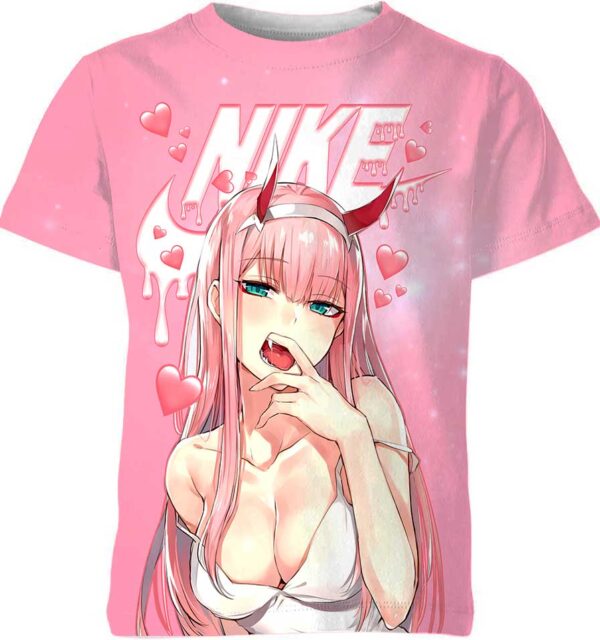 Customized Anime Gift Zero Two Kawaii Fan Pink Shirt