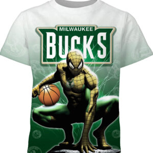 Customized Marvel NBA SpiderMan Milwaukee Bucks Shirt