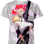 Customized ChainsawMan Couple Denji x Power shirt, Gifts for Anime Lover, Denji x Power Shirt