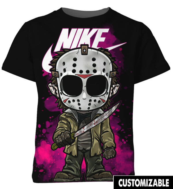Customized Cute Jason Voorhees X Brand Halloween Gift For Horror Fan Shirt, Killers Horror Movie Shirt
