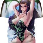 Nico Robin Hot Summer Day 3D T-Shirt, Cute Anime Sexy for Followers