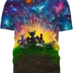 Peaceful Land Night Fury Light Fury & Hiccup 3D T-Shirt, How To Train Your Dragon Dragons