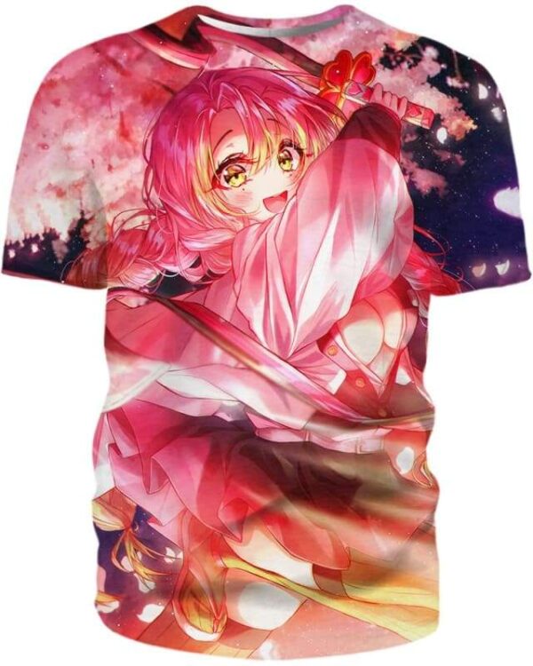 Pinky Girl 3D T-Shirt, Hot Anime Character for Lovers