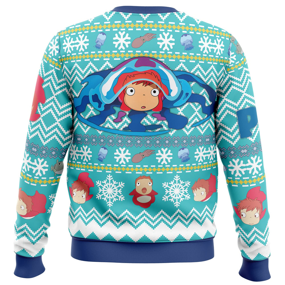 Magical Ponyo Studio Ghibli Ugly Christmas Sweater