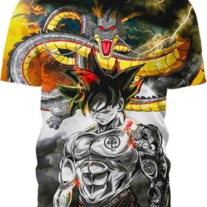 Power Of Dragon 3D T-Shirt, Shirt Dragon Ball Z for Followers