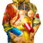 Punch After Punch 3D Hoodie, Creative One Piece Manga T Shirt