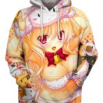 Pure Heart 3D Hoodie, Cute Anime Sexy for Followers
