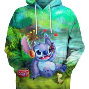 Spider Man On Stitch Man 3D Hoodie, Lilo and Stitch Shirts for Fan