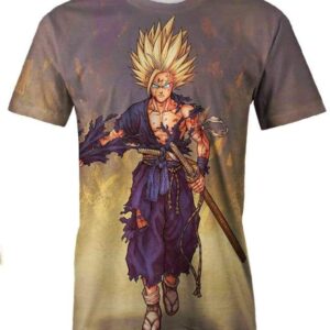 Samurai Son Gohan Fight 3D T-Shirt, Shirt Dragon Ball Z for Followers