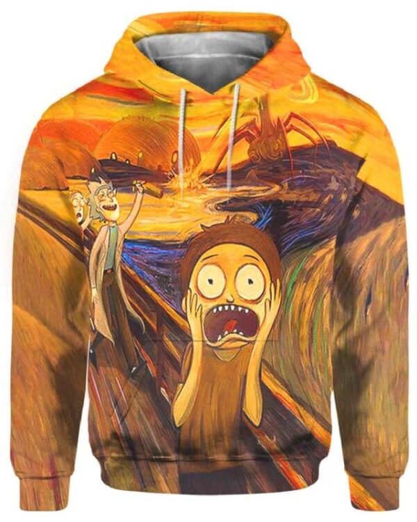 Screaming Morty 3D Hoodie, Rick and Morty Shirt