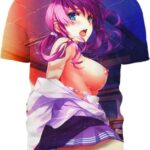 Sexy Student Anime 3D T-Shirt, Hot Anime Character for Lovers