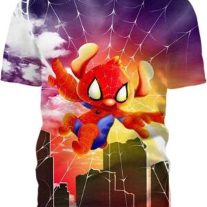Spider Man On Stitch Man 3D T-Shirt, Lilo and Stitch Shirts for Fan