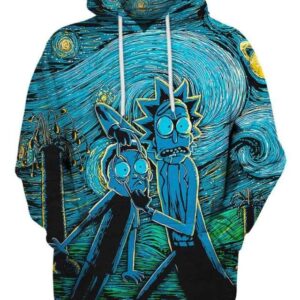 Starry Science 3D Hoodie, Rick and Morty Shirt