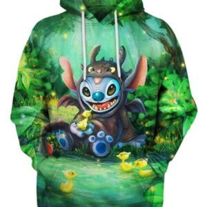 Stitch Loves Everything 3D Hoodie, Lilo and Stitch Apparel