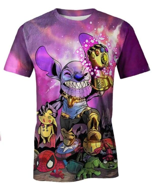 Stitch Thanos Lilo and Stitch 3D T-Shirt, Lilo and Stitch Apparel