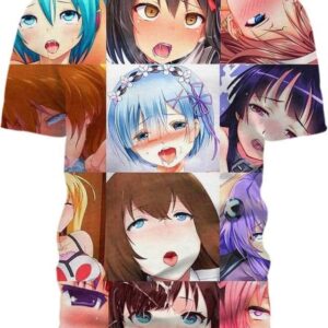Sweet Blue Eyes 3D T-Shirt, Hot Anime Character for Lovers