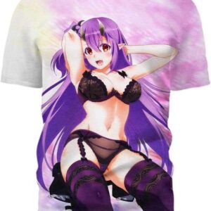 Sweet Purple 3D T-Shirt, Hot Anime Character for Lovers