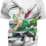 Sword Inadvertently One Piece Anime 3D T-Shirt, Trendy Gift One Piece Shirt
