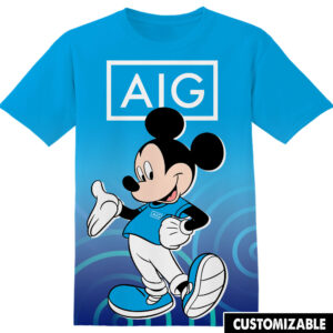 Customized American International Group AIG Disney Mickey Shirt