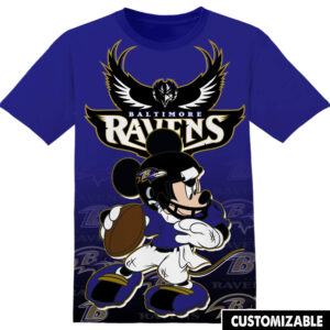 Customized NFL Baltimore Ravens Mickey Shirt