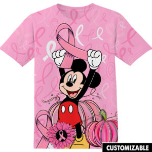 Customized Breast Cancer Awareness Month Mickey Disney Shirt