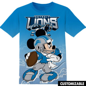 Customized NFL Detroit Lions Disney Mickey Shirt
