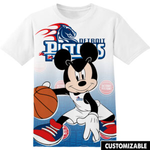Customized NBA Detroit Pistons Disney Mickey Shirt