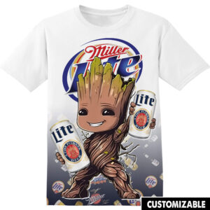 Customized Miller Lite Marvel Groot Shirt