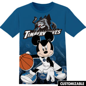 Customized NBA Minnesota Timberwolves Disney Mickey Shirt