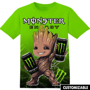 Customized Monster Energy Marvel Groot Shirt