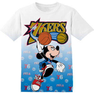Customized Philadelphia 76ers Sixers Disney Mickey Shirt