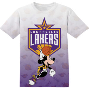 Customized NBA Los Angeles Lakers Mickey Shirt
