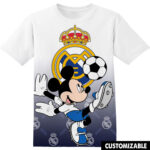 Customized Football Real Madrid Disney Mickey Shirt