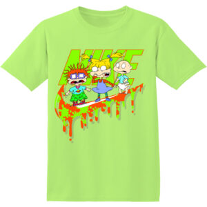 Customized Gift For Cartoon Fan Rugrats Green Shirt