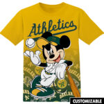 Customized MLB Oakland Athletics Disney Mickey Shirt