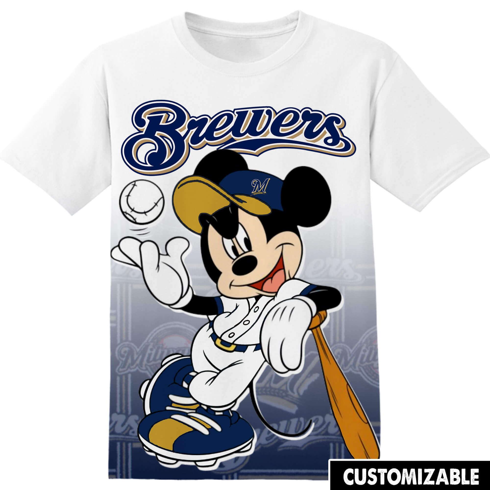 Customized MLB Milwaukee Brewers Disney Mickey Shirt
