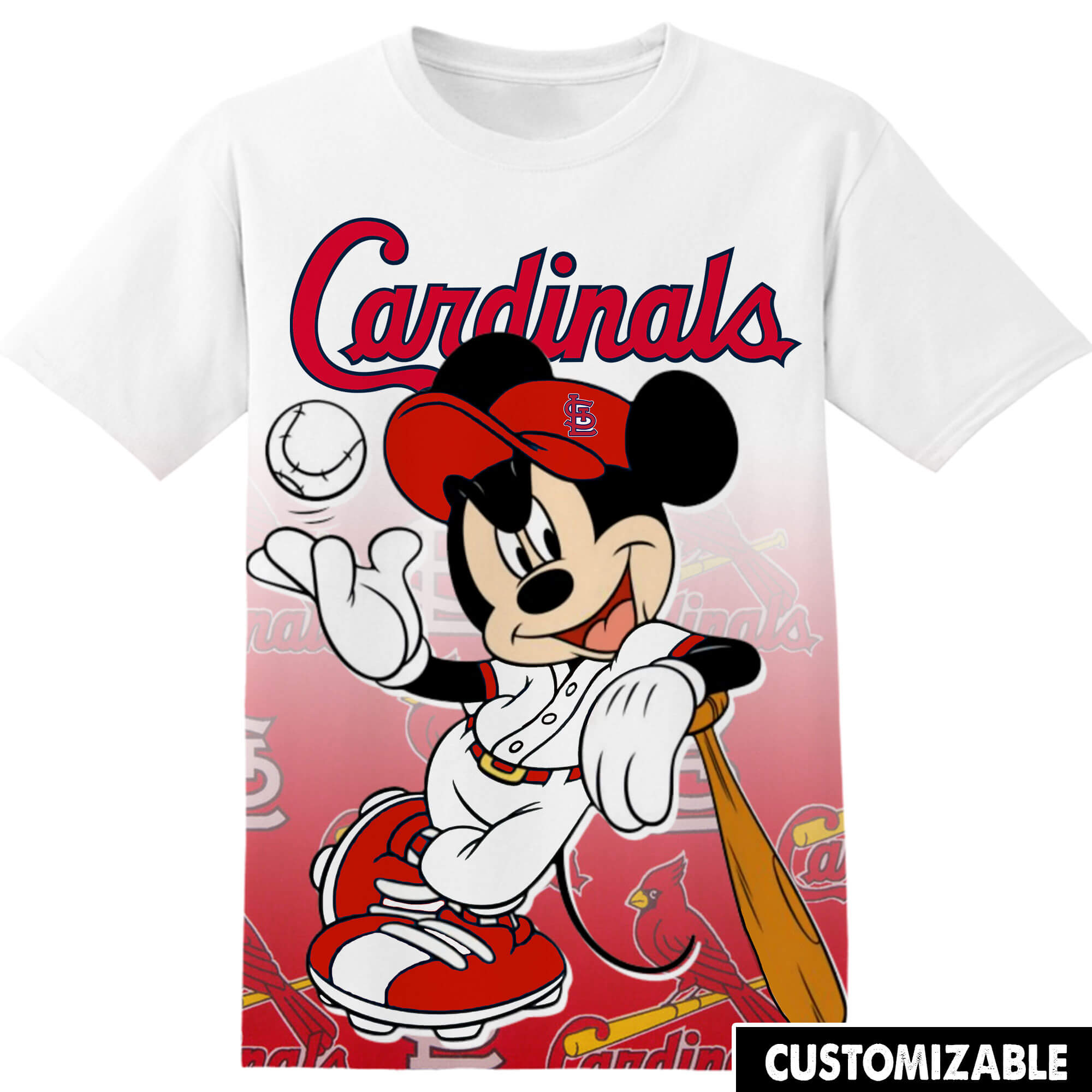 Customized MLB St Louis Cardinals Disney Mickey Shirt
