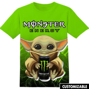 Customized Monster Energy Star Wars Yoda Shirt